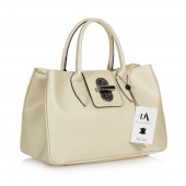 Geanta dama din piele naturala DiAmanti Beatrix Beige